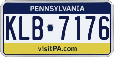 PA license plate KLB7176