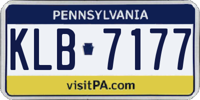 PA license plate KLB7177
