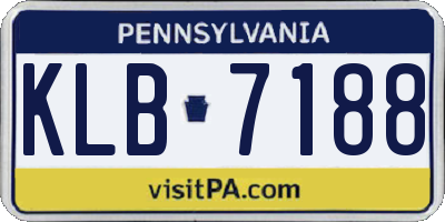 PA license plate KLB7188