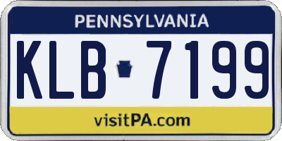 PA license plate KLB7199