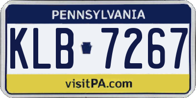 PA license plate KLB7267