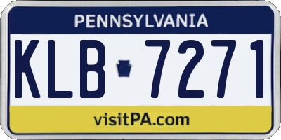 PA license plate KLB7271