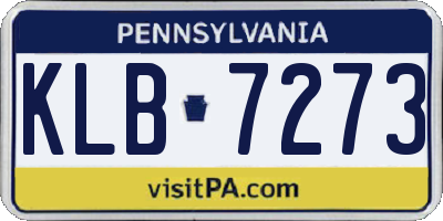 PA license plate KLB7273