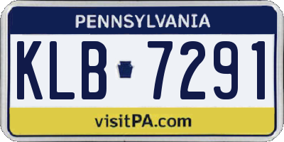 PA license plate KLB7291