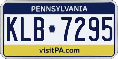 PA license plate KLB7295
