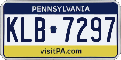 PA license plate KLB7297