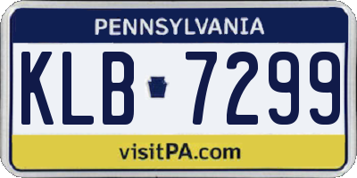 PA license plate KLB7299