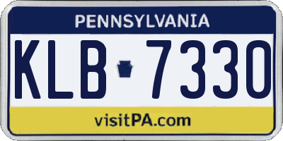 PA license plate KLB7330