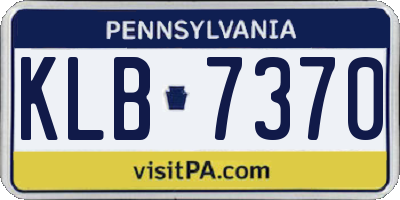 PA license plate KLB7370
