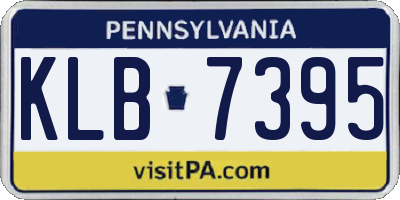 PA license plate KLB7395