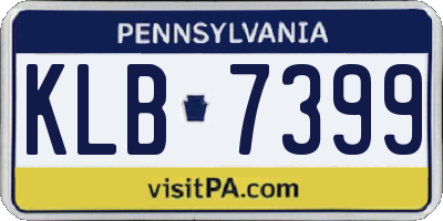 PA license plate KLB7399