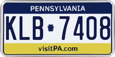PA license plate KLB7408