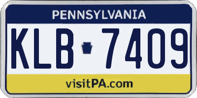 PA license plate KLB7409