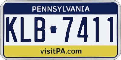 PA license plate KLB7411