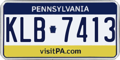 PA license plate KLB7413