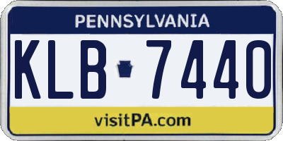 PA license plate KLB7440