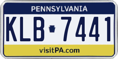 PA license plate KLB7441