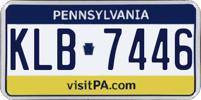 PA license plate KLB7446