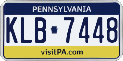 PA license plate KLB7448