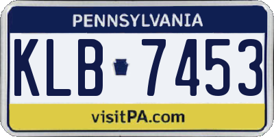 PA license plate KLB7453
