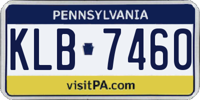 PA license plate KLB7460
