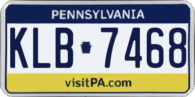 PA license plate KLB7468