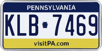 PA license plate KLB7469