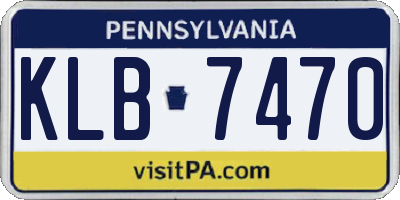 PA license plate KLB7470