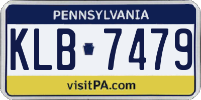 PA license plate KLB7479