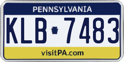PA license plate KLB7483