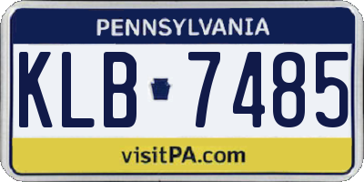 PA license plate KLB7485