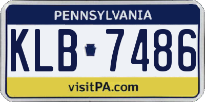 PA license plate KLB7486