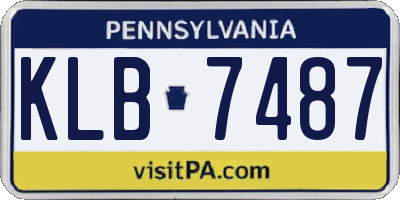 PA license plate KLB7487