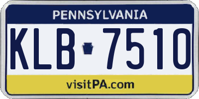 PA license plate KLB7510