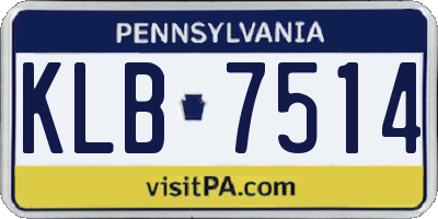 PA license plate KLB7514