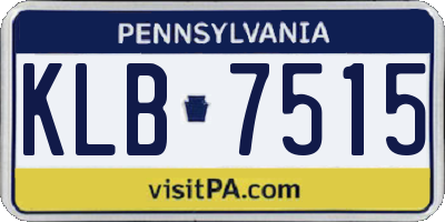PA license plate KLB7515