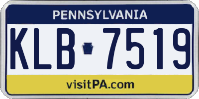 PA license plate KLB7519