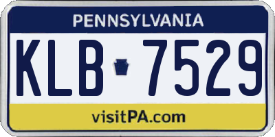 PA license plate KLB7529