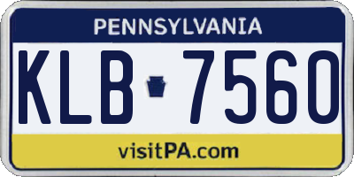 PA license plate KLB7560