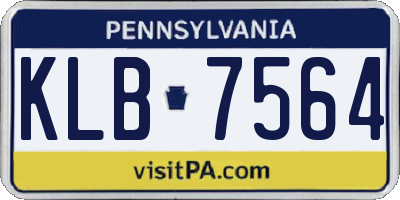 PA license plate KLB7564