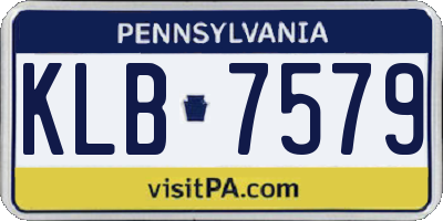 PA license plate KLB7579