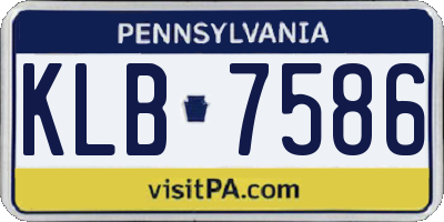 PA license plate KLB7586