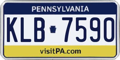 PA license plate KLB7590