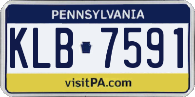 PA license plate KLB7591