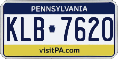 PA license plate KLB7620