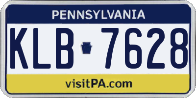 PA license plate KLB7628