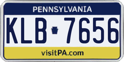 PA license plate KLB7656