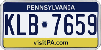 PA license plate KLB7659