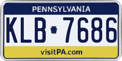 PA license plate KLB7686