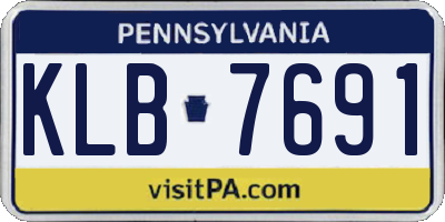 PA license plate KLB7691